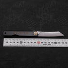 Damascus Black Higonokami Aogami 100mm (3.9”)-[Musashi]-[Japanese-Kitchen-Knives]