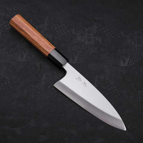Deba AUS-10 Polished Buffalo Teak Handle 150mm-[Musashi]-[Japanese-Kitchen-Knives]