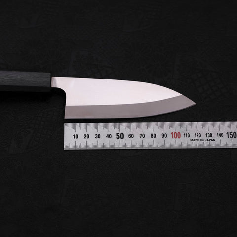 Deba AUS-8 Polished Dark Blue Urushi Handle 120mm (4.7”)-[Musashi]-[Japanese-Kitchen-Knives]