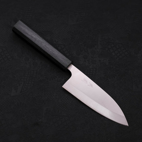 Deba AUS-8 Polished Dark Blue Urushi Handle 120mm-[Musashi]-[Japanese-Kitchen-Knives]