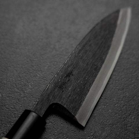 Deba Blue Steel #2 Kurouchi Magnolia Handle 120mm-[Musashi]-[Japanese-Kitchen-Knives]