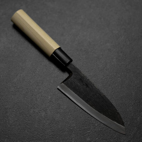 Deba Blue Steel #2 Kurouchi Magnolia Handle 120mm-[Musashi]-[Japanese-Kitchen-Knives]