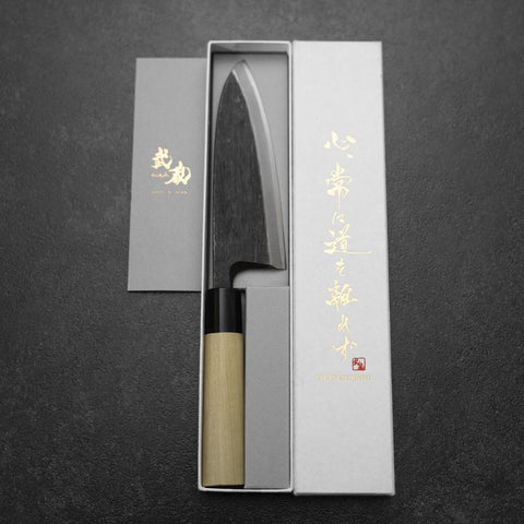 Deba Blue Steel #2 Kurouchi Magnolia Handle 150mm-[Musashi]-[Japanese-Kitchen-Knives]