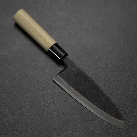 Deba Blue Steel #2 Kurouchi Magnolia Handle 150mm-[Musashi]-[Japanese-Kitchen-Knives]