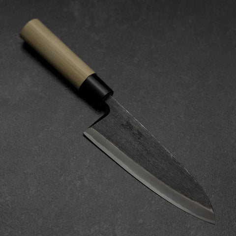 Deba Blue Steel #2 Kurouchi Magnolia Handle 165mm-[Musashi]-[Japanese-Kitchen-Knives]