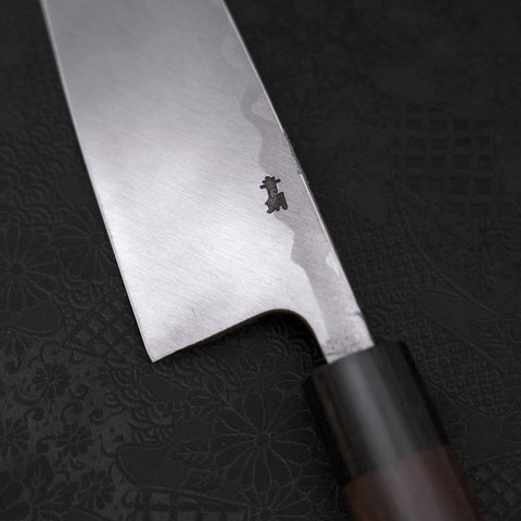 Deba Blue Steel #2 Damascus Shitan Handle 180mm-[Musashi]-[Japanese-Kitchen-Knives]