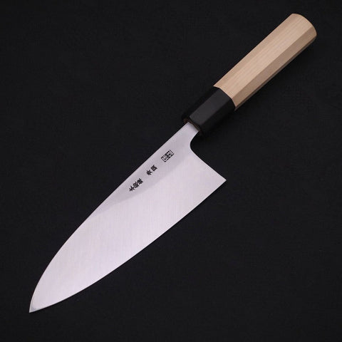 Deba Blue Steel #2 Kasumi Buffalo Magnolia Handle 180mm-[Musashi]-[Japanese-Kitchen-Knives]