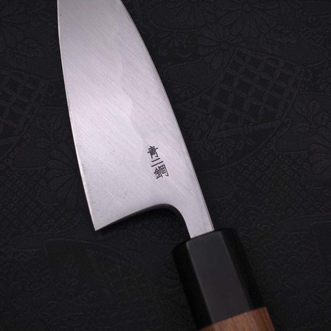 Deba Blue Steel #2 Kasumi Walnut Handle 120mm-[Musashi]-[Japanese-Kitchen-Knives]