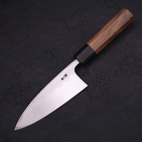Deba Blue Steel #2 Kasumi Walnut Handle 135mm-[Musashi]-[Japanese-Kitchen-Knives]