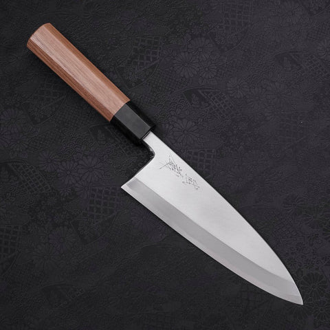 Deba Blue Steel #2 Kasumi Walnut Handle 195mm-[Musashi]-[Japanese-Kitchen-Knives]