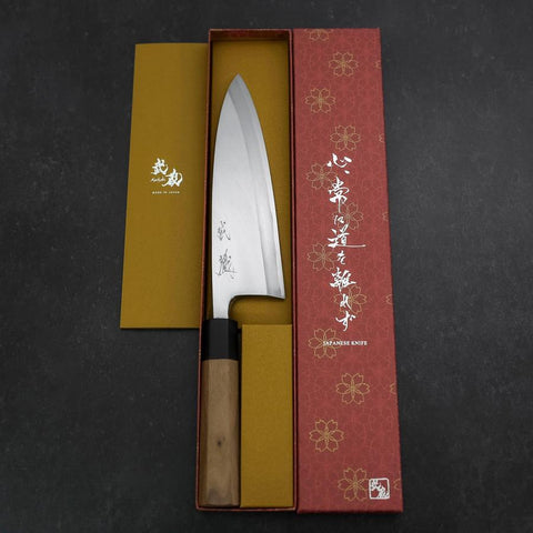 Deba Blue Steel #2 Kasumi Walnut Handle 210mm-[Musashi]-[Japanese-Kitchen-Knives]
