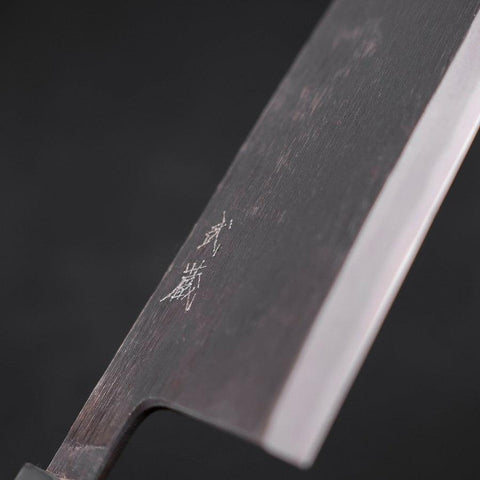 Deba Blue Steel #2 Kurouchi Buffalo Ebony Handle 270mm - Thick-[Musashi]-[Japanese-Kitchen-Knives]