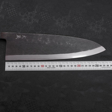 Deba Blue Steel #2 Kurouchi Buffalo Ebony Handle 270mm - Thick-[Musashi]-[Japanese-Kitchen-Knives]