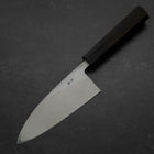 Deba Blue Steel #2 Suminagashi Buffalo Ebony Handle 150mm-[Musashi]-[Japanese-Kitchen-Knives]
