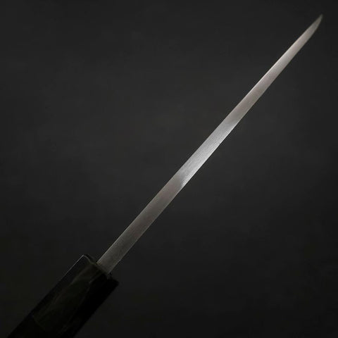 Deba Blue Steel #2 Suminagashi Buffalo Ebony Handle 150mm-[Musashi]-[Japanese-Kitchen-Knives]