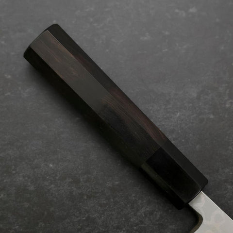 Deba Blue Steel #2 Suminagashi Buffalo Ebony Handle 165mm-[Musashi]-[Japanese-Kitchen-Knives]
