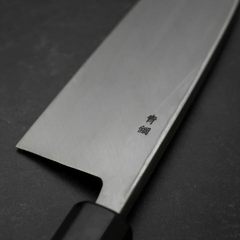 Deba Blue Steel #2 Suminagashi Buffalo Ebony Handle 180mm-[Musashi]-[Japanese-Kitchen-Knives]