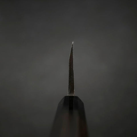 Deba Blue Steel #2 Suminagashi Buffalo Ebony Handle 180mm-[Musashi]-[Japanese-Kitchen-Knives]
