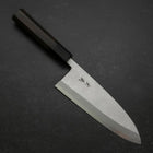 Deba Blue Steel #2 Suminagashi Buffalo Ebony Handle 180mm-[Musashi]-[Japanese-Kitchen-Knives]