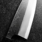 Deba Double Bevel Blue Steel #2 Kurouchi Shitan Handle 150mm (5.9”)-[Musashi]-[Japanese-Kitchen-Knives]