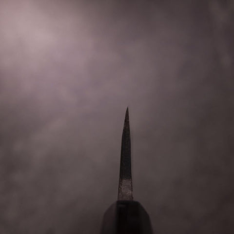 Deba Double Bevel White Steel #2 Kurouchi Buffalo Ebony Handle 165mm-[Musashi]-[Japanese-Kitchen-Knives]