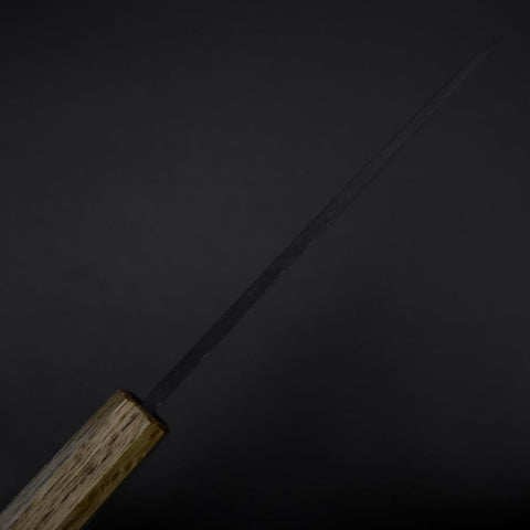 Deba Double Bevel White Steel #2 Kurouchi Oak Handle 150mm (5.9”)-[Musashi]-[Japanese-Kitchen-Knives]