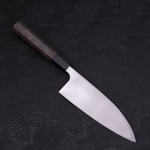 Deba Left Hand AUS-10 Polished Buffalo Wenge Handle 165mm-[Musashi]-[Japanese-Kitchen-Knives]