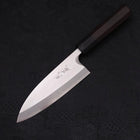Deba Left Hand Silver Steel #3 Kasumi Buffalo Ebony Handle 165mm-[Musashi]-[Japanese-Kitchen-Knives]
