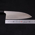 Deba Left Hand Silver Steel #3 Kasumi Buffalo Ebony Handle 165mm-[Musashi]-[Japanese-Kitchen-Knives]