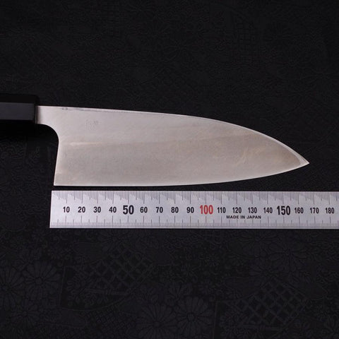 Deba Left Hand Silver Steel #3 Kasumi Buffalo Ebony Handle 165mm-[Musashi]-[Japanese-Kitchen-Knives]