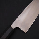 Deba Left Hand Silver Steel #3 Kasumi Buffalo Ebony Handle 180mm (7”)-[Musashi]-[Japanese-Kitchen-Knives]