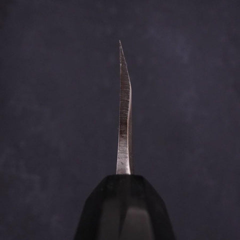 Deba Left Hand Silver Steel #3 Kasumi Buffalo Ebony Handle 180mm (7”)-[Musashi]-[Japanese-Kitchen-Knives]