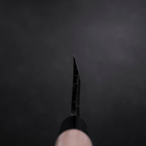 Deba Left Hand White Steel #2 Kurouchi Tsuchime Cherry Handle 180mm (7”)-[Musashi]-[Japanese-Kitchen-Knives]