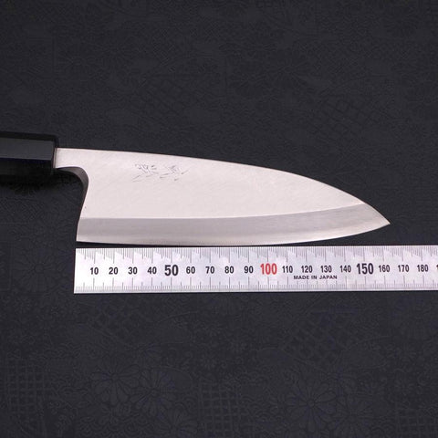 Deba Silver Steel #3 Kasumi Buffalo Ebony Handle 165mm-[Musashi]-[Japanese-Kitchen-Knives]