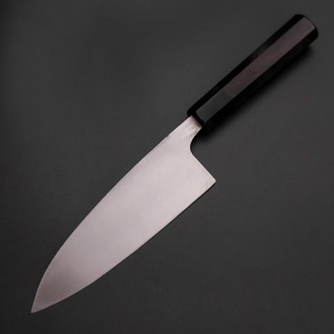 Deba Silver Steel #3 Kasumi Buffalo Ebony Handle 180mm-[Musashi]-[Japanese-Kitchen-Knives]