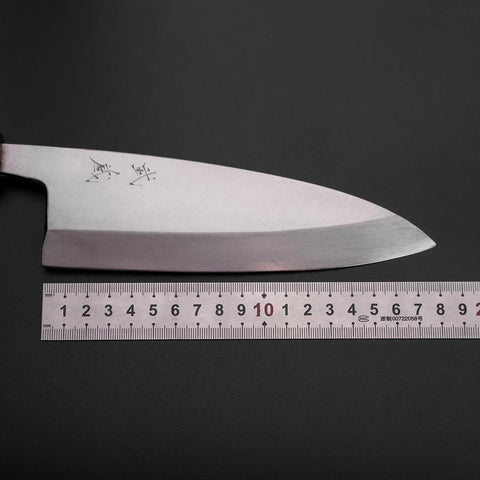 Deba Silver Steel #3 Kasumi Buffalo Ebony Handle 180mm-[Musashi]-[Japanese-Kitchen-Knives]