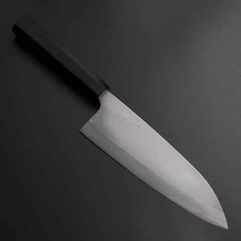 Deba Silver Steel #3 Kasumi Buffalo Ebony Handle 210mm (8.3”)-[Musashi]-[Japanese-Kitchen-Knives]