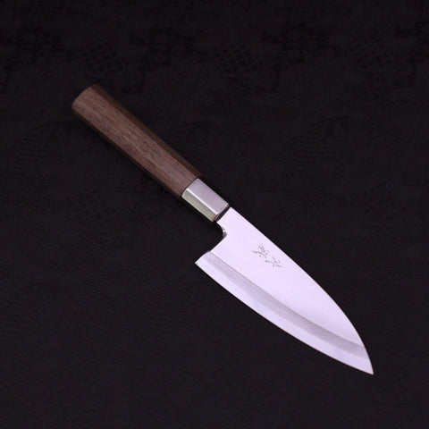 Deba Silver Steel #3 Walnut Handle 135mm-[Musashi]-[Japanese-Kitchen-Knives]