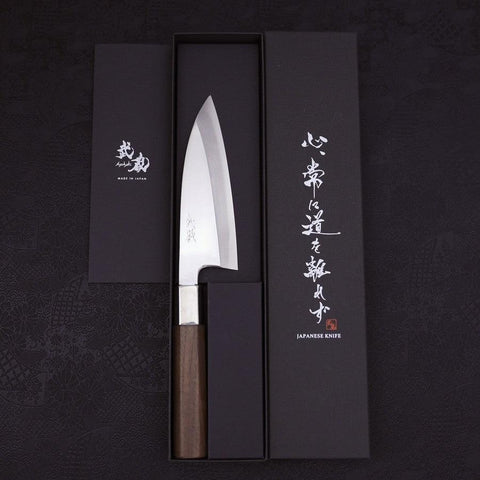 Deba Silver Steel #3 Walnut Handle 150mm-[Musashi]-[Japanese-Kitchen-Knives]