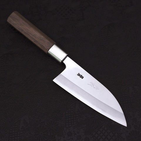 Deba Silver Steel #3 Walnut Handle 150mm-[Musashi]-[Japanese-Kitchen-Knives]