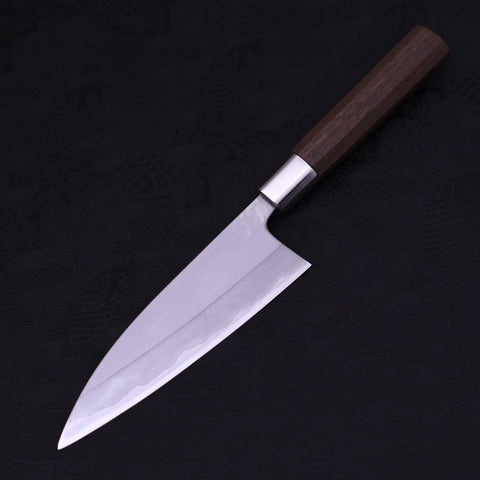 Deba Stainless Clad Blue Steel #2 Walnut Handle 165mm-[Musashi]-[Japanese-Kitchen-Knives]
