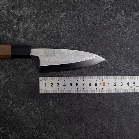Deba VG-10 Nashiji Buffalo Walnut Handle 105mm (4.1”)-[Musashi]-[Japanese-Kitchen-Knives]