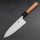 Deba White Steel #2 Hon-Kasumi Buffalo Teak Handle 165mm (6.5”)-[Musashi]-[Japanese-Kitchen-Knives]
