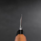 Deba White Steel #2 Hon-Kasumi Buffalo Teak Handle 165mm (6.5”)-[Musashi]-[Japanese-Kitchen-Knives]