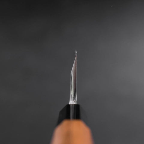 Deba White Steel #2 Hon-Kasumi Buffalo Teak Handle 165mm (6.5”)-[Musashi]-[Japanese-Kitchen-Knives]