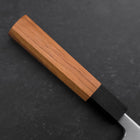Deba White Steel #2 Hon-Kasumi Buffalo Teak Handle 165mm (6.5”)-[Musashi]-[Japanese-Kitchen-Knives]