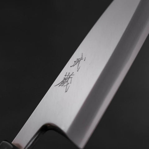 Deba White Steel #2 Kasumi Buffalo Ebony Handle 165mm (6.5”)-[Musashi]-[Japanese-Kitchen-Knives]