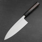 Deba White Steel #2 Kasumi Buffalo Ebony Handle 180mm (7”)-[Musashi]-[Japanese-Kitchen-Knives]