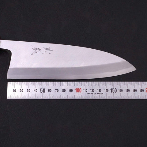 Deba White Steel #2 Kasumi Sumi Urushi Handle 180mm (7”)-[Musashi]-[Japanese-Kitchen-Knives]