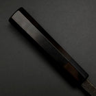 Deba White Steel #2 Kurouchi Buffalo Ebony Handle 180mm (7”)-[Musashi]-[Japanese-Kitchen-Knives]